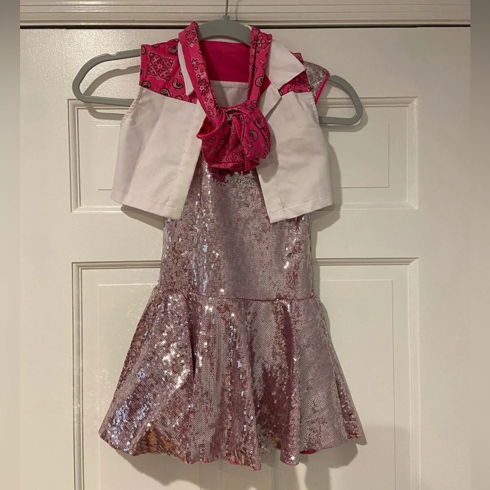 Revolution Dancewear “Holla at the DJ” Costume– Pink Sequin Dress with Vest